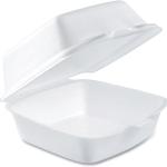 DART CONTAINER Dart Carryout Food Container, Foam, 1-Comp, 5 1/2 x 5 3/8 x 2 7/8, White (Case of 500), 1 Compartment