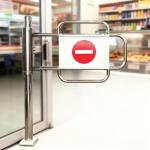 Automatic Swing Gate for Pedestrian Safety - Self-Closing Silver Entrance Door & Unidirectional Fence Gate - Ideal for Warehouses, Secure Access & High Traffic Areas