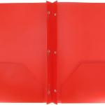 Back to School.Aurora LLC School,Office Supplies.Durables Plastic Folders with Prongs and Two Pockets.(Orange)