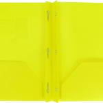 Back to School.Aurora LLC School,Office Supplies.Durables Plastic Folders with Prongs and Two Pockets.(Orange)