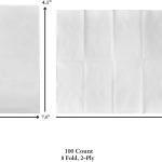 Premium White Napkins, 1/8 Fold Dinner Napkin, Disposable 2-Ply White Party Napkins, Value Pack 100 Count