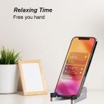 MONEER Cell Phone Stand, Phone Stand for Desk, Foldable & Portable iPhone Stand, Cell Phone Holder Desk Compatible with All Mobile Phone, iPhone, iP mini, Tablet 4-10.5" (Silver)