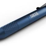 The Ridge Bolt Action Ballpoint Pen | Metal Retractable Compact Writing Instrument | Textured Grip & Internal Pressurized Refill | Aluminum Navy