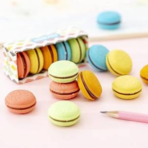 5 Pcs Macaron Erasers Multicolour Scented erasers Cute Writing and Correction Supplies for School, Home, or Office
