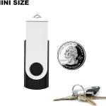 2 Pack 64GB USB Flash Drive USB 2.0 Thumb Drives Jump Drive Fold Storage Memory Stick Swivel Design - Black