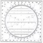 2 Pcs Multifunctional Drawing Ruler, Angle and Circle Maker Drawing Geometric Drawing Template Measuring Ruler Draw Tool for Office and School