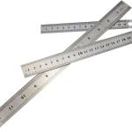 Generic Double Side Stainless Steel Straight Ruler Metric Rule Precision Measuring Tool 15cm/6 inch 30cm/12 inch School Office Supplies Beautiful Design