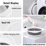 Portable Collapsible Wash Basin, Foldable Dish Tub Space-Saving for Kitchen, Camping, Travel, Laundry, Bottles (Gray 1 Pack)