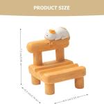 Mini Cat Chair Phone Stand - Cute Wooden Design Holder for Cellphones, Tablets, Home & Office Desk Decor