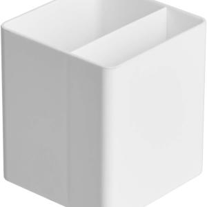 Basics Plastic Desk Organizer - Pen Cup Holds Pens/Pencils, White