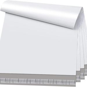Metronic Poly Mailers 19x24 Inch 50 Pcs | Large Shipping Bags for Clothing, Small Business | Strong Thick Mailing Bags with Self hesive | Waterproof and Tear-Proof Large Package Bags in White
