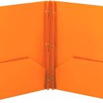 Back to School.Aurora LLC School,Office Supplies.Durables Plastic Folders with Prongs and Two Pockets.(Orange)
