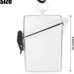 1Pc Transparent Clear Waterproof ID Card Bge Holder Case Waterproof Sports Case Vertical Bge Holders with Lanyard and Keychain,Office and School Supplies，Identification Bges and Supplies,Labels