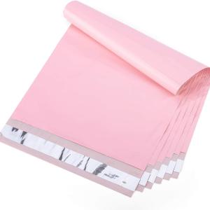 Metronic Poly Mailers 10X13 100 Pack, Strong hesive Shipping Envelopes for Clothing, Medium Shipping Bags for Small Businesses, Waterproof Mailers Poly Bags, Packages Bags Light Pink