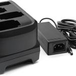 4-Slot Battery Charger Crle with Power Supply for Zebra MC9300 Series Barcode Scanner Handheld Mobile Computer,12V/4.16A,P/N:SAC-MC9300-HC4SC1-01