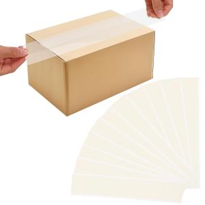 Precut Scotch Tape Strips - 150 Pack 2"x12" Clear Double Sided Tape, Weather Resistant Strong Sealing for Packaging Shipping Mailing Home Office Warehouse