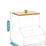 1.2GAL Large Acrylic Laundry Pods Container BY VEGEVIGI, Dishwasher Pods Holder Dispenser With Lid, Laundry Room Organization And Storage