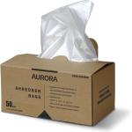 Aurora SB50 Shredder Bags, Design for Aurora AU200MA and AU220MB auto feed shredders, Hold up to 8.5 Gallon of shredded materials, 1 Roll of 50 Bags