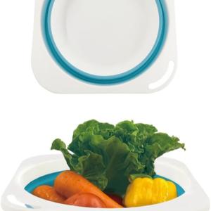 Portable Collapsible Wash Basin, Foldable Dish Tub Space-Saving for Kitchen, Camping, Travel, Laundry, Bottles (Blue 1 Pack)