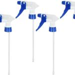 Plastic Spray Bottle Nozzle Heavy Duty Spraying Bottle Replacement Part Leak Proof Mist Water Bottle Spray Nozzle for Chemical Cleaning Solutions All-Purpose justable He Sprayer 4PCS (Blue)