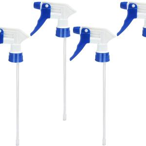 Plastic Spray Bottle Nozzle Heavy Duty Spraying Bottle Replacement Part Leak Proof Mist Water Bottle Spray Nozzle for Chemical Cleaning Solutions All-Purpose justable He Sprayer 4PCS (Blue)
