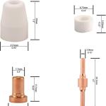 150pcs PT-31 Extended Air Plasma Cutting Nozzle Electrode Consumables Fit CUT-40 CUT-50D CT-312