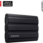 Samsung T7 Shield 4TB Portable SSD - 1050MB/s, Rugged, Water & Dust Resistant, for Content Creators - Black