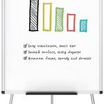 VIZ-PRO Magnetic Portable Easel Dry Erase Board, Flipchart Easel Stand Tripod Whiteboard, 24"W x 36"L