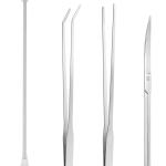 Ohtomber Aquascape Tools Aquarium Kit - 4PCS Terrarium Supplies Include Long Tweezers for Terrarium, Feeding Tongs, Aquarium Scissors, Algae Scraper for Fish Tank Cleaning Plant Trimming