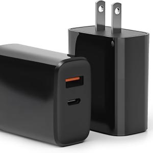 Venustas 20W Fast Charger with USB-C & USB-A – Dual Port Power apter for Quick Charging Heated Vests, Jackets &Hoodies