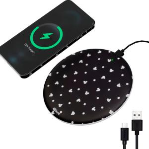 Disney Mickey Mouse Wireless Charging P- Wireless Charging Station Universally Compatible with All Qi Enabled Devices- Mickey Mouse Gifts for ults and Fans of All Ages