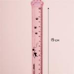 15CM Pink Cats Claw Straight Rulers, Plastic Measuring Tool Kawaii Measuring Plastics Scales Cute Rulers, Portable Stationery School Supplies Stationery Transparent