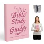 Zxsluktv 66-page Bible Study Companion: A Guided Journal with Study Notes, Key Themes, and Life Applications to Understand God’s Word and Deepen Your Faith (Pink)