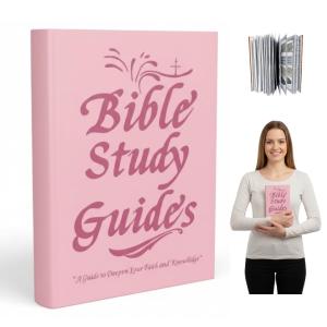 Zxsluktv 66-page Bible Study Companion: A Guided Journal with Study Notes, Key Themes, and Life Applications to Understand God’s Word and Deepen Your Faith (Pink)