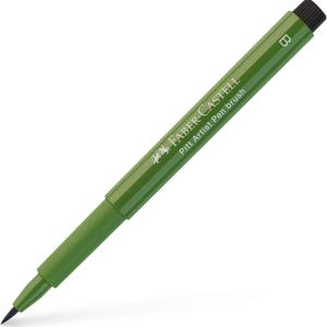 Faber-Castell Art & Graphic Pitt Artist Pen Brush India Ink Pen, Chromium Green Opaque, Single Pitt Pen, For Art, Craft, Drawing, Sketching, Home, School, University, Colouring