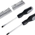 Basics 65-Piece General Household Home Repair and Mechanic's Hand Tool Kit Set, Black