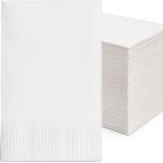 Bell Marque White Dinner Napkin-300 2-Ply White Dinner Napkins, 0.1" Height, 17" width, 15" Length (Pack of 300)