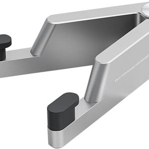 MONEER Cell Phone Stand, Phone Stand for Desk, Foldable & Portable iPhone Stand, Cell Phone Holder Desk Compatible with All Mobile Phone, iPhone, iP mini, Tablet 4-10.5" (Silver)