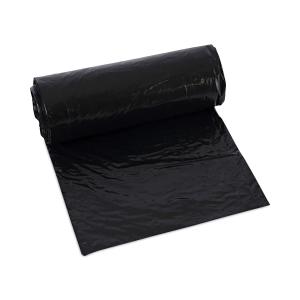 Boardwalk Low-Density Waste Can Liners, 16 gal, 1 mil, 24 x 32, Black, 10 Bags/Roll, 15 Rolls/Carton