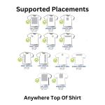 Heat Press Safe Tshirt Pressing Guide for Vinyl Alignment & Accurate Placement on Neck & Chest. All-in-one t Shirt Ruler Guide for Heat Press Vinyl Graphics or an Embroidery Placement Guide