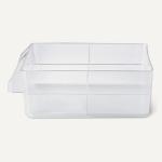 Basics Storage Cabinet, 24-Drawer Plastic Organizer with Dividers for Office/Craft/Tools, Wall Mountable, 6.3 x 21.3 x 15.8 inch, Black