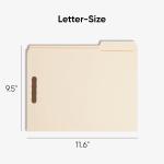 Sme Fastener File Folder, 2 Fasteners, Reinforced 1/3-Cut Tab, Letter Size, Manila, 50 per Box (14537)