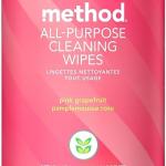 Method All-Purpose Cleaning Wipes, Pink Grapefruit, Multi-Surface, Compostable, 70 Count (Pack of 1)