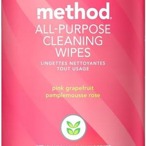 Method All-Purpose Cleaning Wipes, Pink Grapefruit, Multi-Surface, Compostable, 70 Count (Pack of 1)
