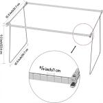 2 Packs Hanging File Folder Frame,Heavy Duty Steel Hanging File Organizer,File Cabinet Rails,justable 11 to 17.4 Inches,Mountable