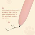 Cat Pens, 4 Pcs 0.5mm Cute Kawaii Black Ink Pens Fine Point Smooth Writing Pen, High-End Series Cat's Tail Retractable Pen for Journaling Note Taking (4 Pcs Cat)