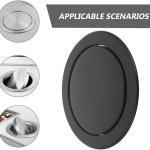 Cabilock Embedded Trash can Lid Stainless Steel Swing Cover for Countertop Garbage can Insert Kitchen Bathroom Waste Management