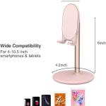 Bright Stone Phone Stand for Desk, justable Cell Phone Holder for Desk, Compatible with 4"-12.9" Phones/Tablet/iPhone/iP/Switch (Pink)