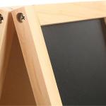 Small Wooden Tabletop Chalkboard Easel Signs with Stand, Folding A Frame Double-Sided Chalkboard Easel Sidewalk Board, Mini Food Signs Menu Board Message Display Board, Black(7.5" x 11.8")