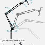 Tablet Floor Stand with Double Weight Base, Overhe Bed Phone Mount Height justable Arm Stretchable Stand Holder, Compatible with iP Mini Air Pro, Galaxy Tab, Kindle, Switch, Cell Phones